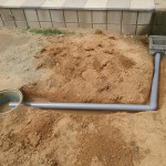 自宅の庭に排水口の設置
