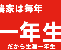 農家は毎年一年生