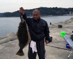 嬉しい、大ヒラメが釣れました